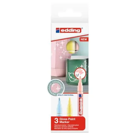 edding 751 Glanzlackmarker 1-2mm, Pastell, 3 Stück