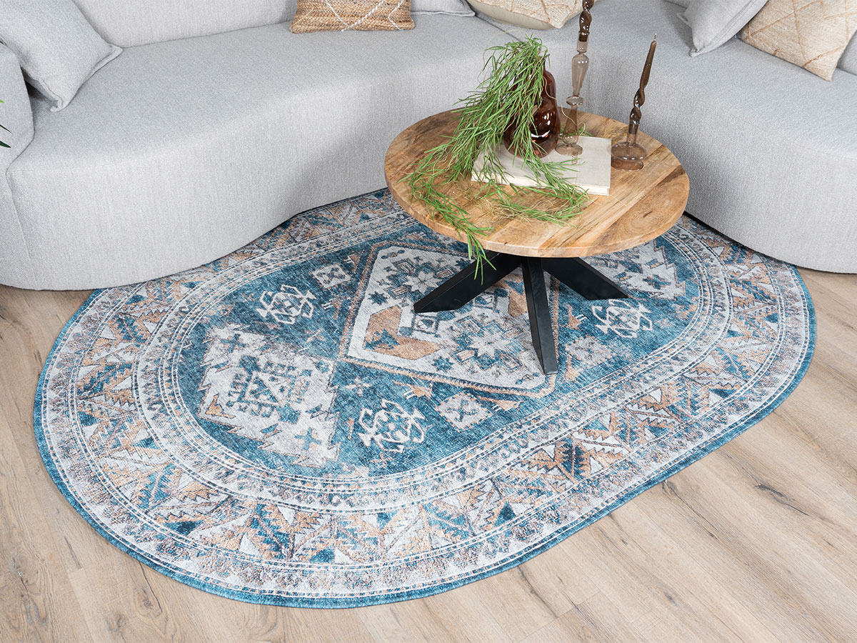 Vloerkleed Laria Blue 4– Ovaal 160 x 230 cm