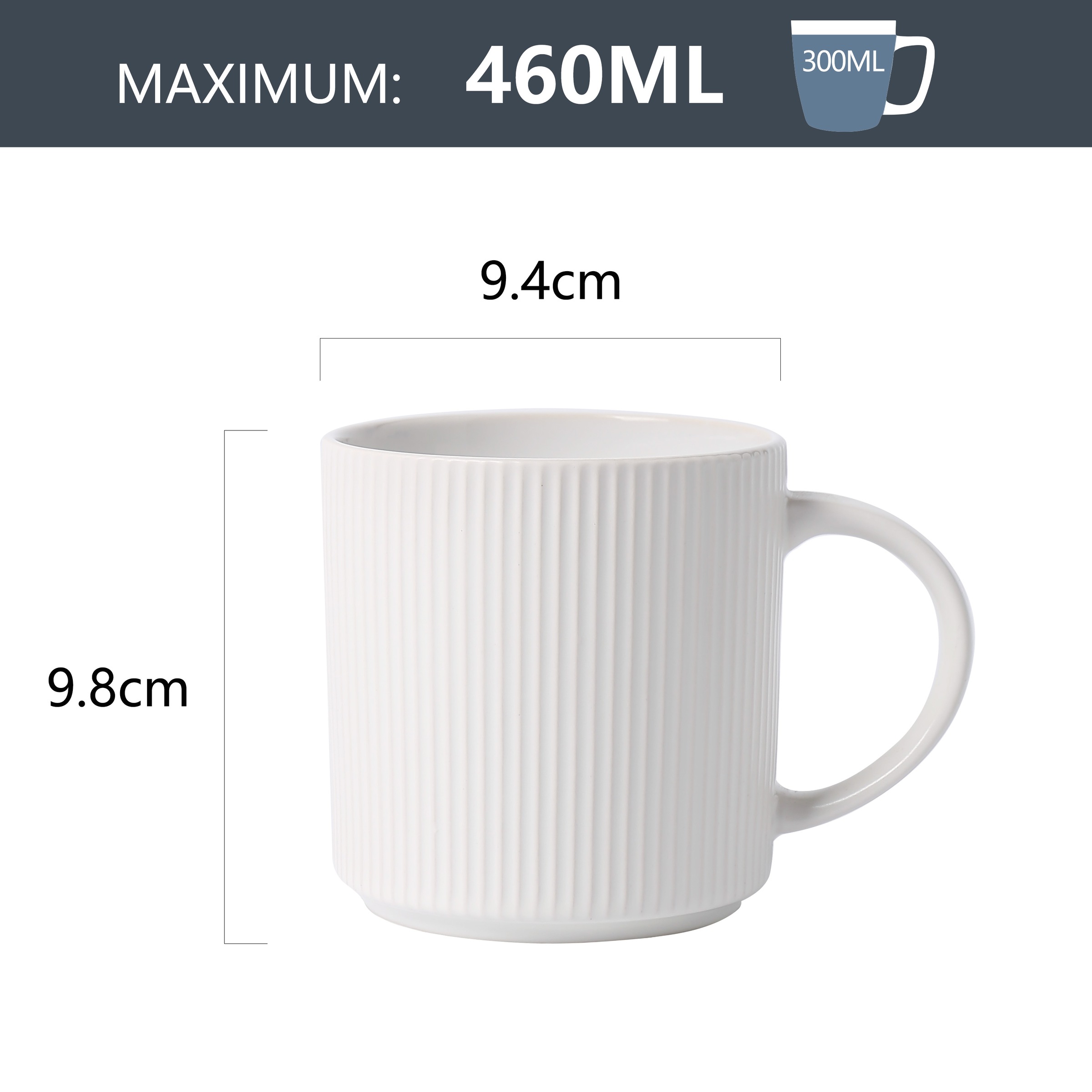 GOODproduct Becher »Kaffeebecher Ylvii, 6er Set« spülmaschinenfest und mikrowellengeeignet, 460 ml