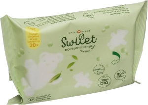 Swilet Feuchttücher Bio Traveller, 20 Stück