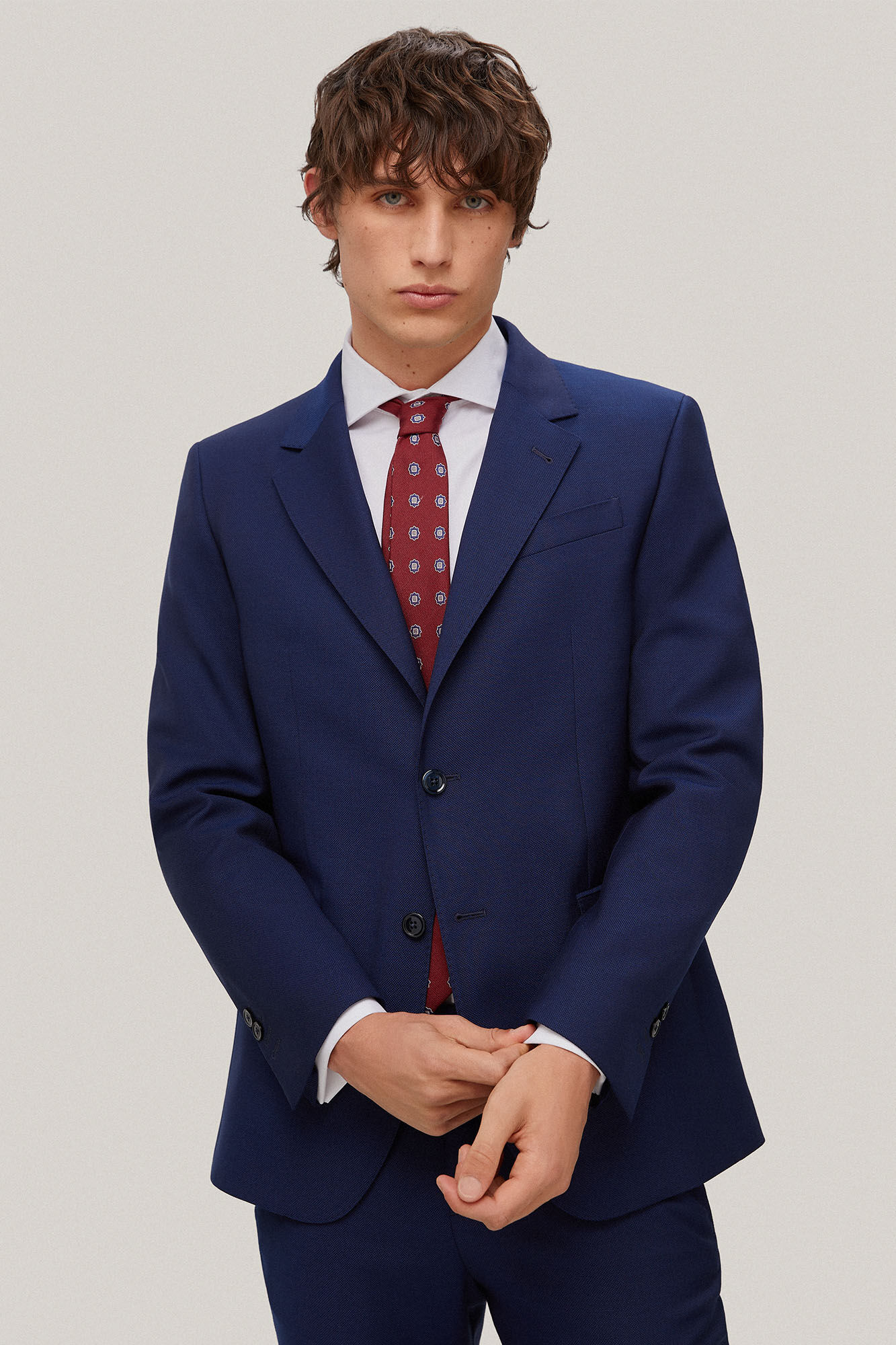 Blazer azul bi-elástico - Azul