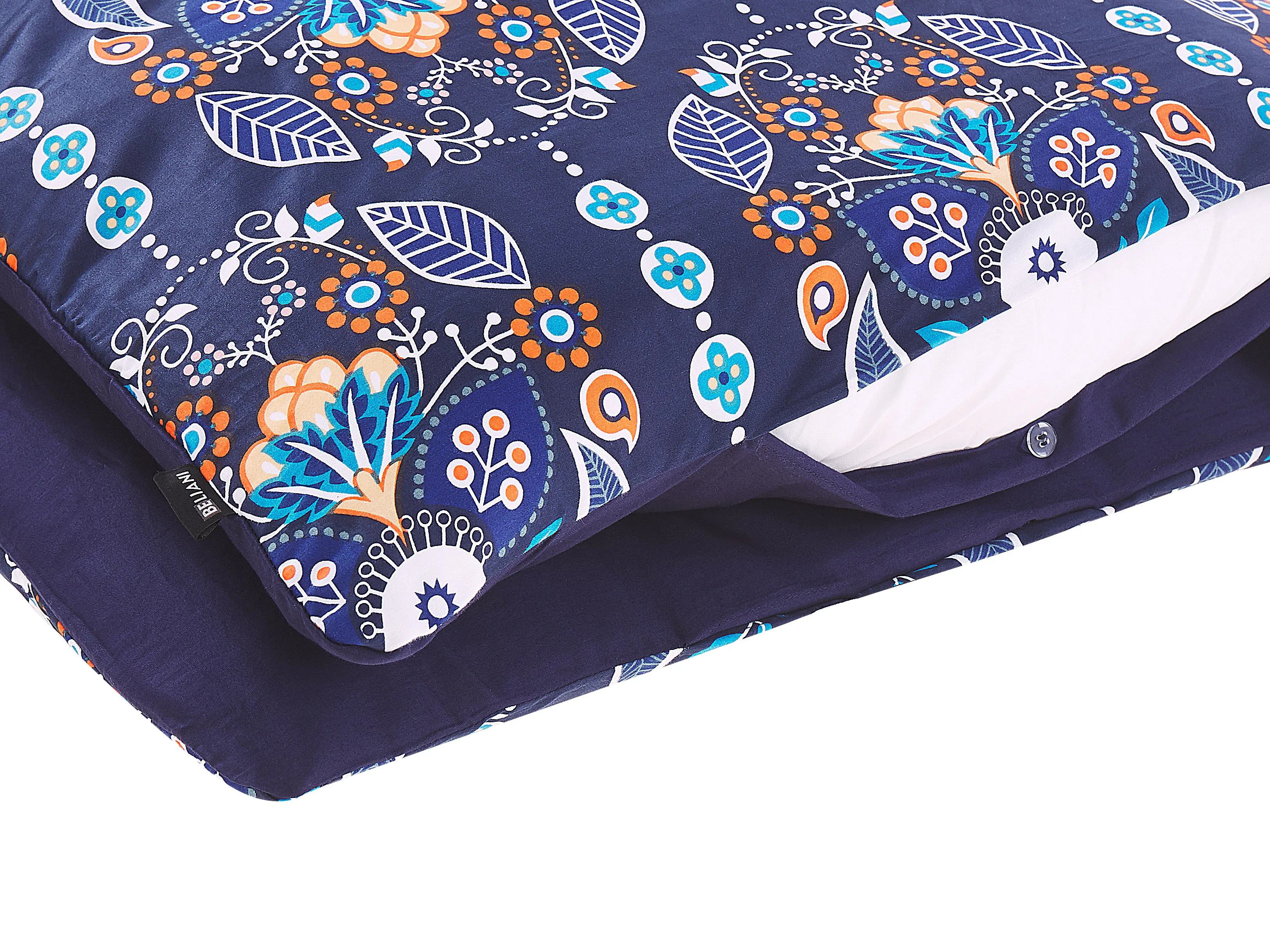 Dekbedovertrekset MADRONA Katoen-satijn 155 x 220 cm Donkerblauw
