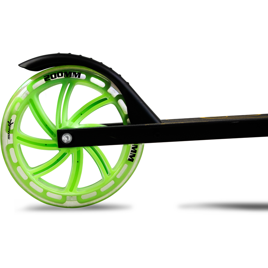 muuwmi Lights Aluminium Scooter GLOW 200 mm, mit Leuchtrollen und Glow-Effekt