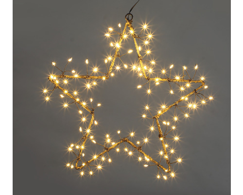 LED metalen ster Ø 30 cm Lafiora warm witte lichtkleur incl. timerfunctie