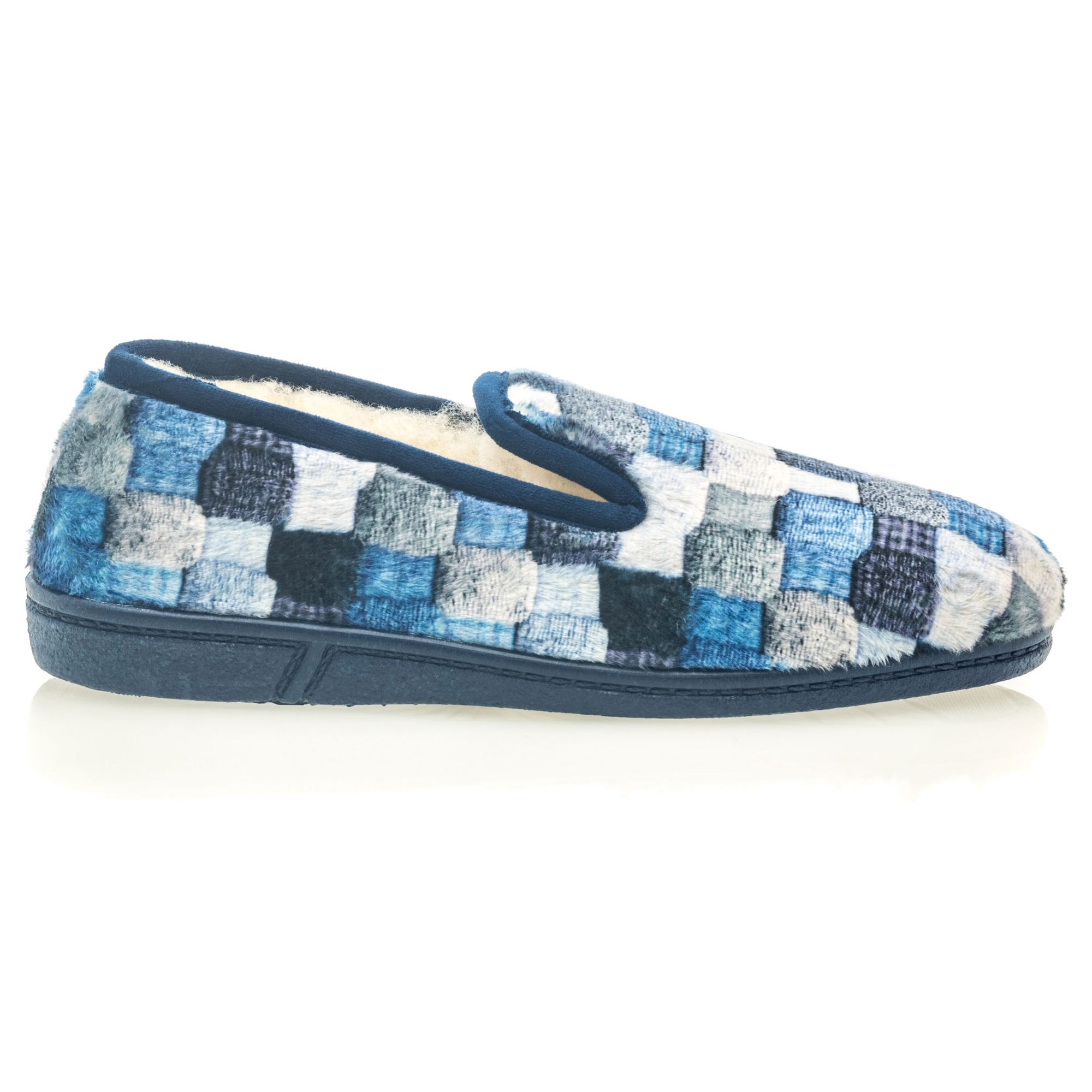 Pantoufles pieds sensibles Femme bleu