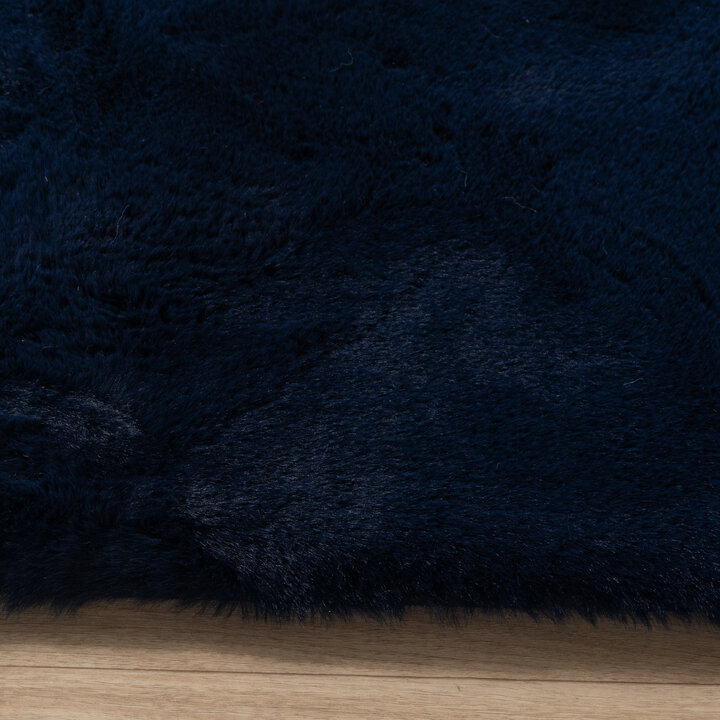Zacht Hoogpolig vloerkleed - Comfy Supreme Donkerblauw