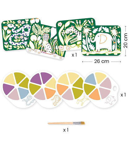 Djeco Buntstifte-Set - Palettenmalerei - Wild Einsen