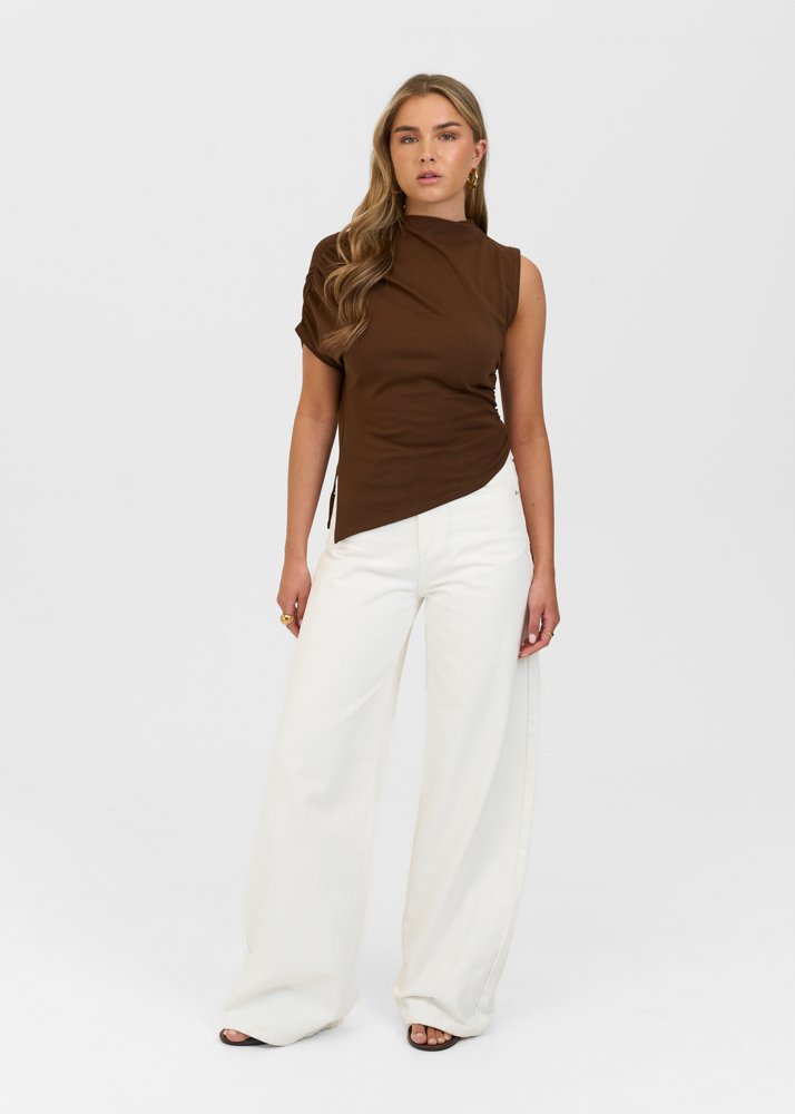 Cara top choco bruin