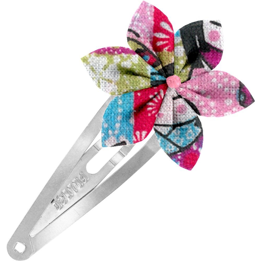 Barrette Clic-Clac Fleur Étoile Kokeshis