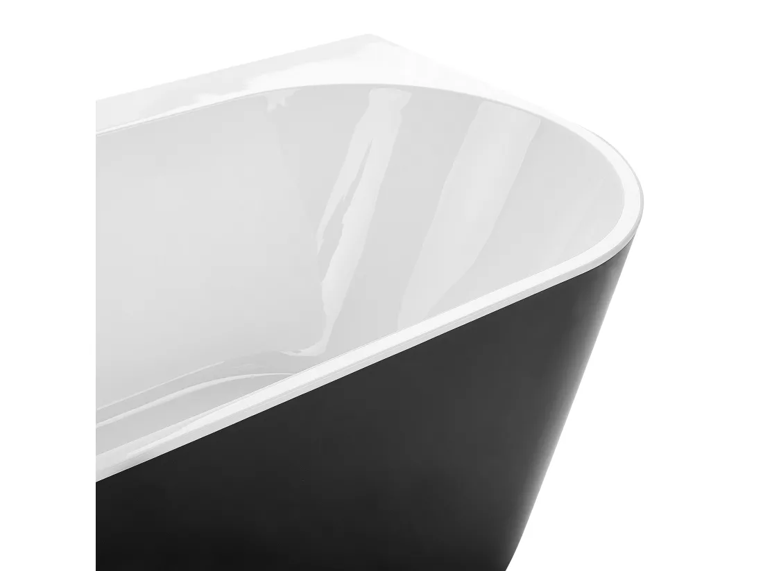 Baignoire semi-îlot noire 170 x 80 cm HARVEY