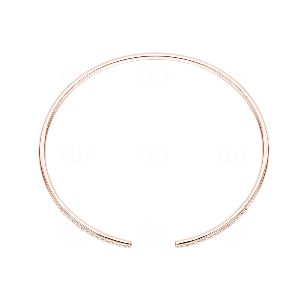 0.33 Karat Diamantarmreif offen 750/18 K Roségold