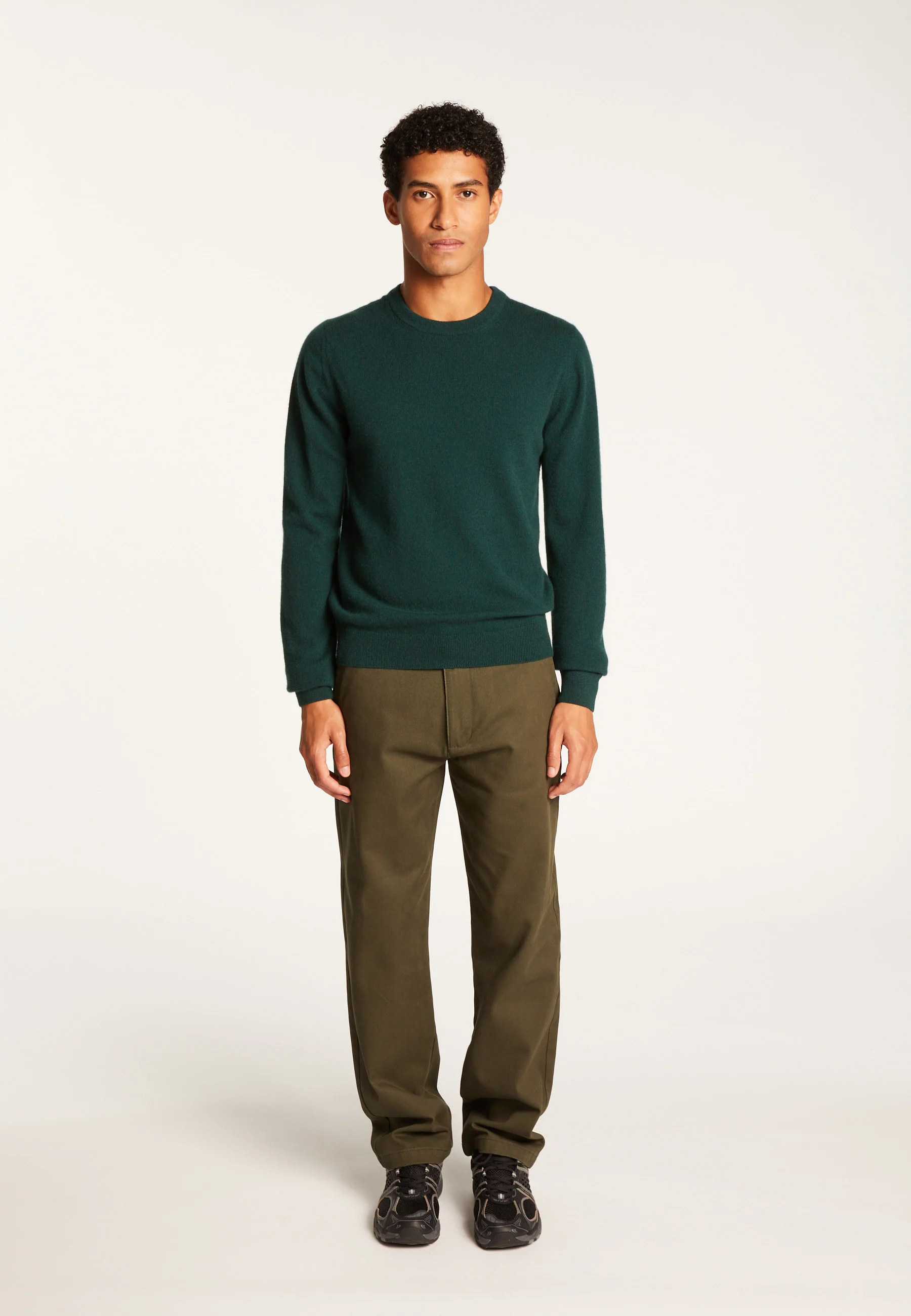 EVAINAH24 - Pull col rond en cachemire | Vert