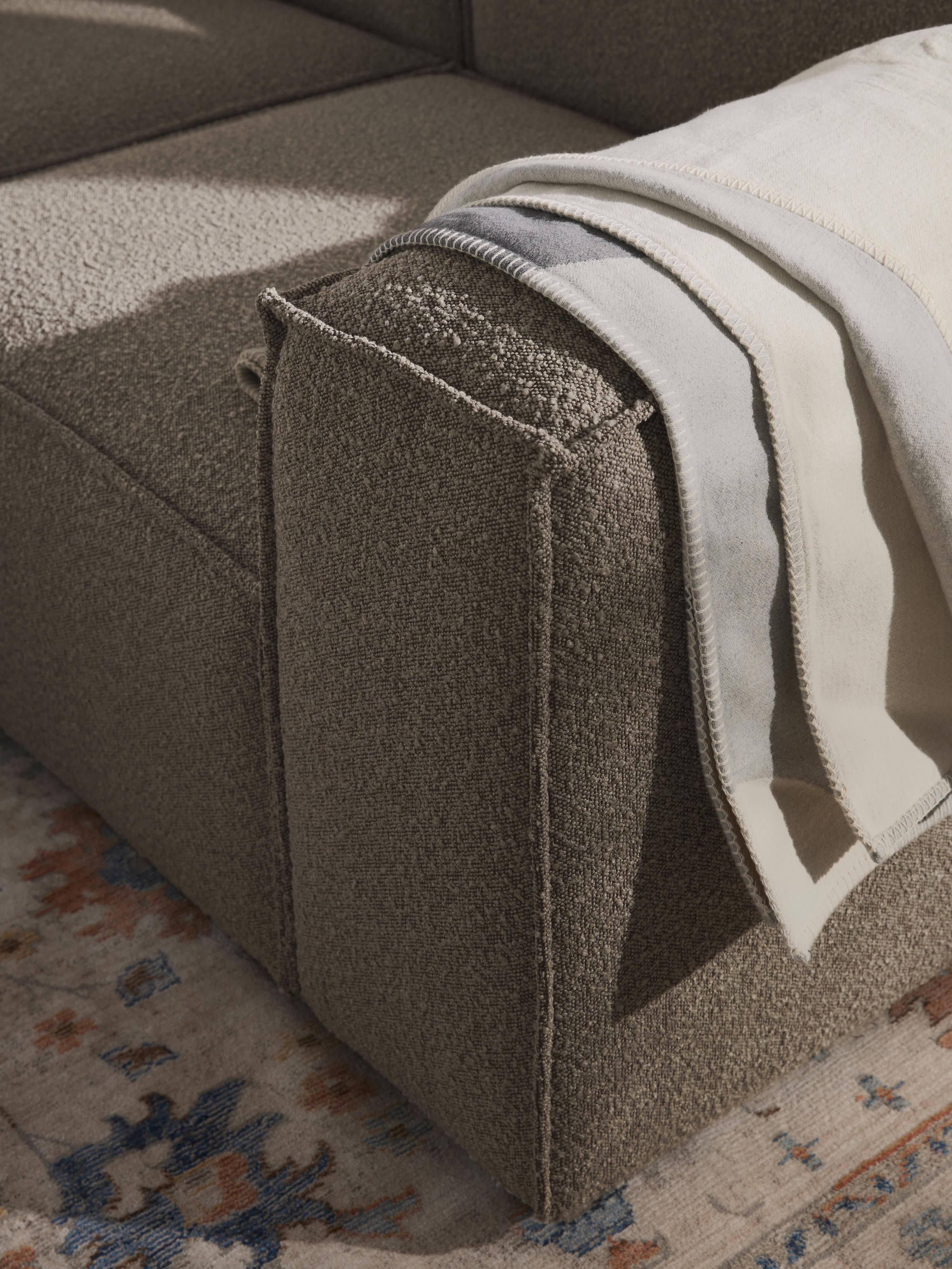 Bouclé modulaire hoekbank Lennon (2-zits)