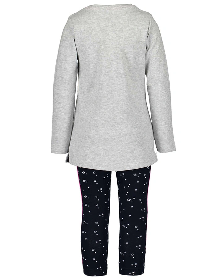 Tunika COSMIC LOVE – PLANETS mit Leggings in nebelgrau