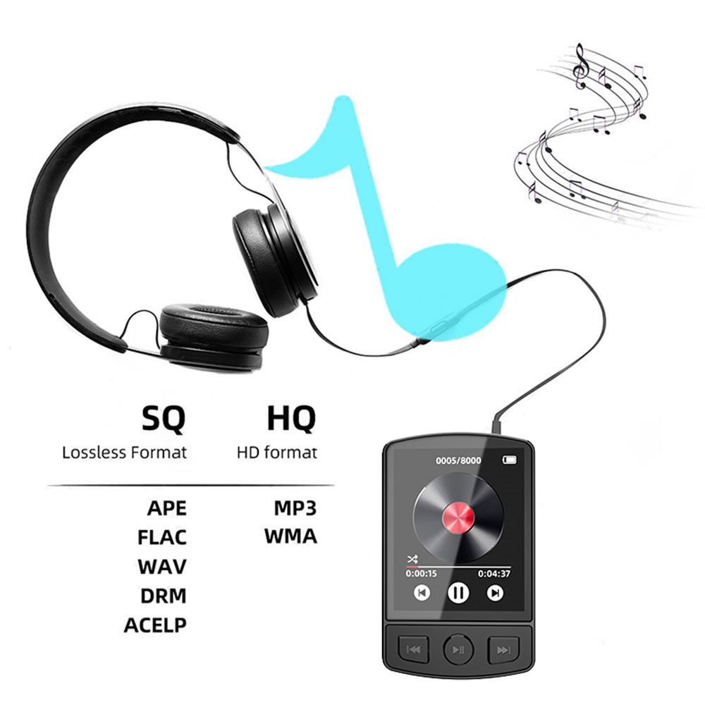 MP3-Player / Aufnahmegerät Bluetooth 5.2 mit 1.77