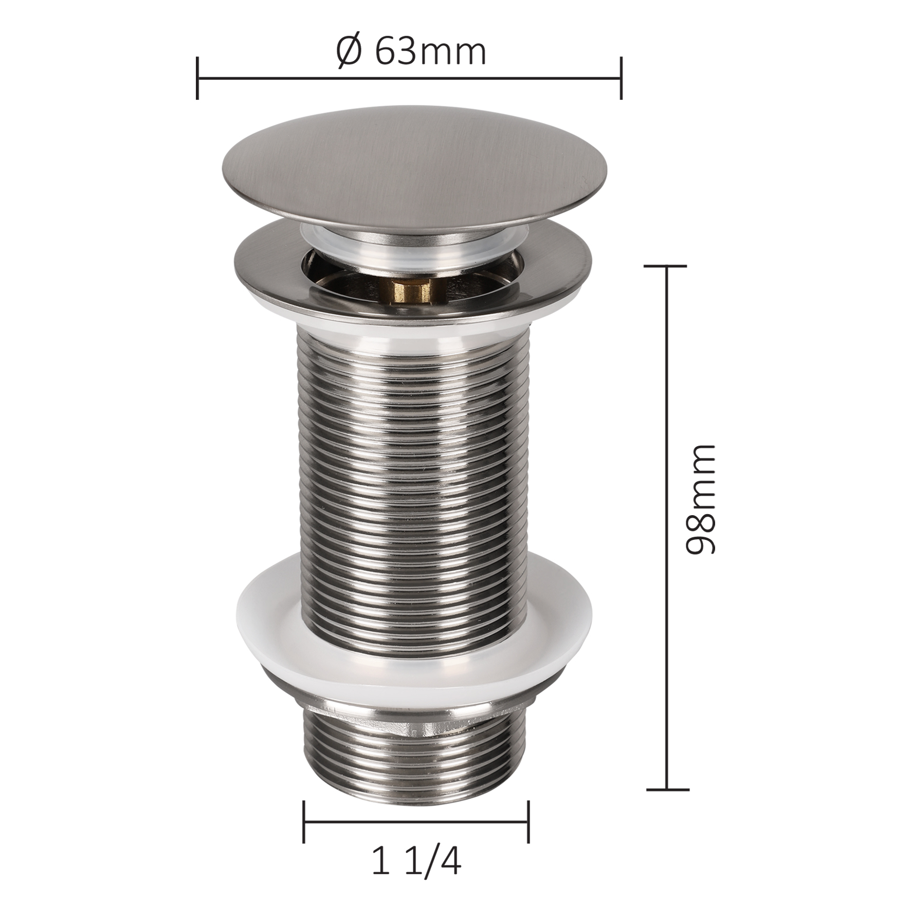 Differnz afvoerplug pop up design groot mat chroom