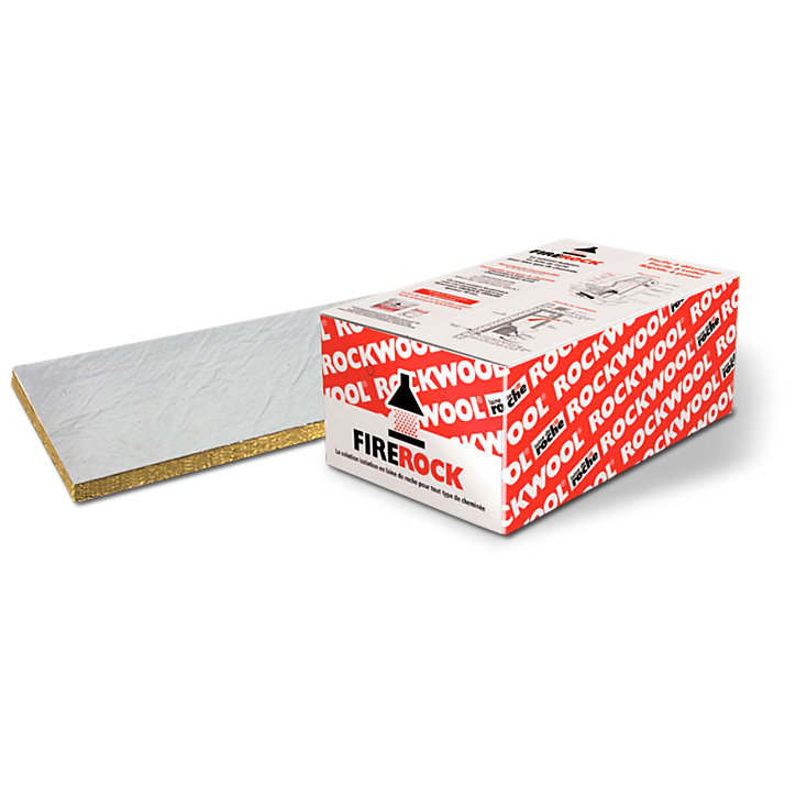 Panneau laine de roche Rockwool Firerock - 0,6 x 1 m ép.30 mm (vendu au panneau)