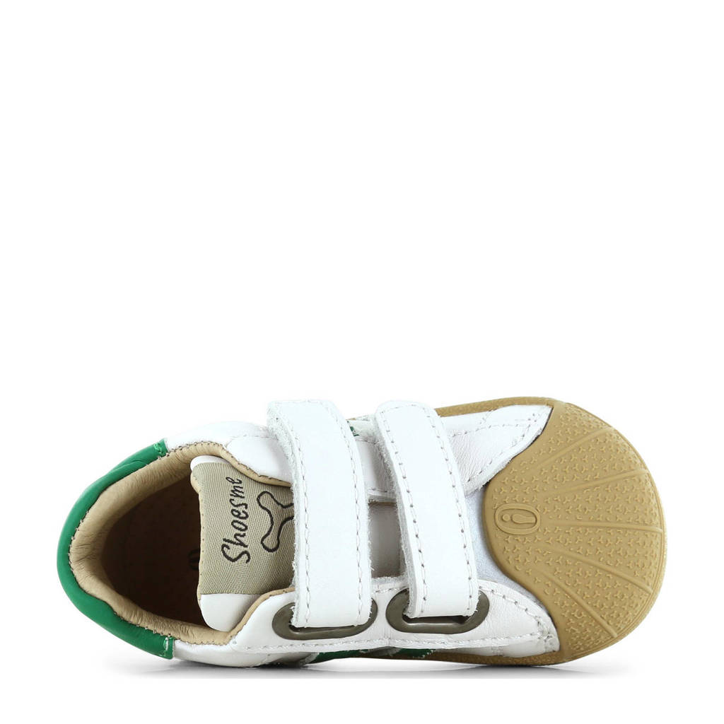 Shoesme leren sneakers wit/groen