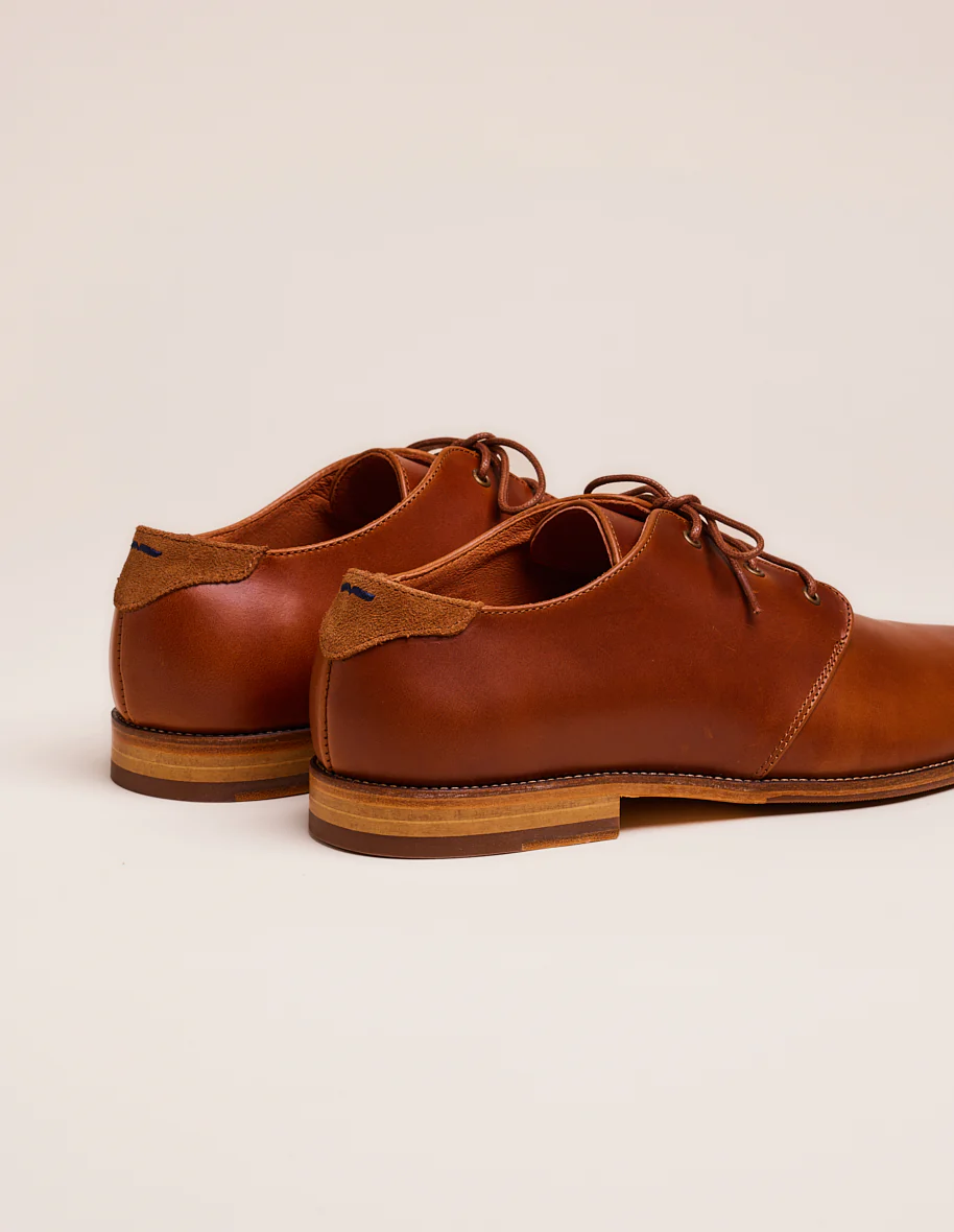 Derbies Alphonse - Cuir pull-up Miel