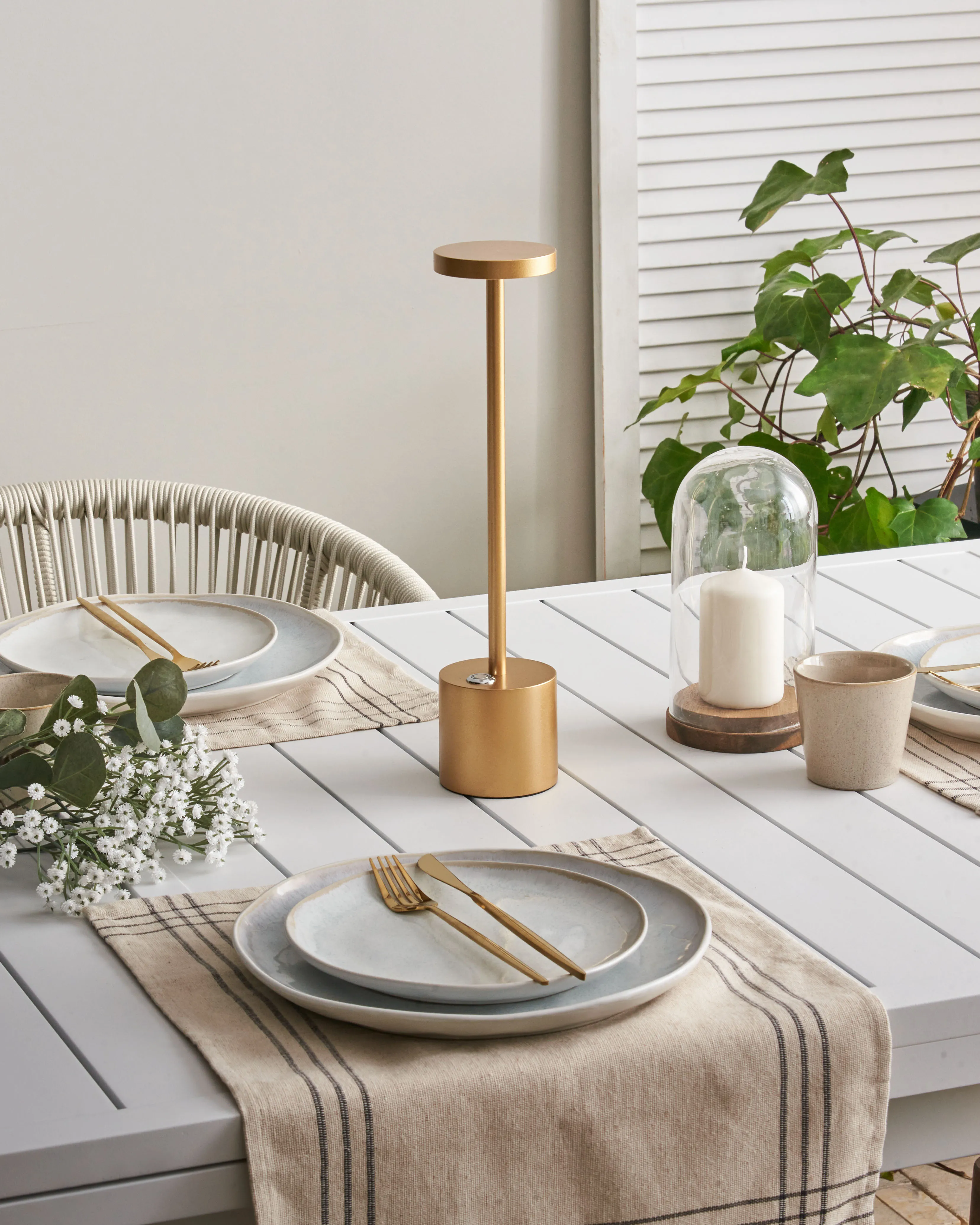 LED draadloze tafellamp LIZANDRO met dimmer Metaal Goud