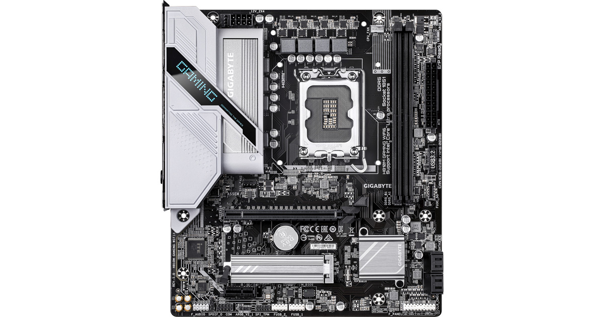 GIGABYTEH810M GAMING WIFI6 socket 1851 moederbord  (RAID, Gb-LAN, Sound, µATX)