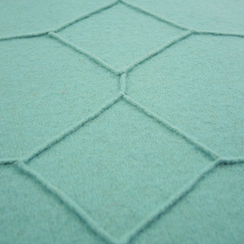 Hexagon aqua kussen