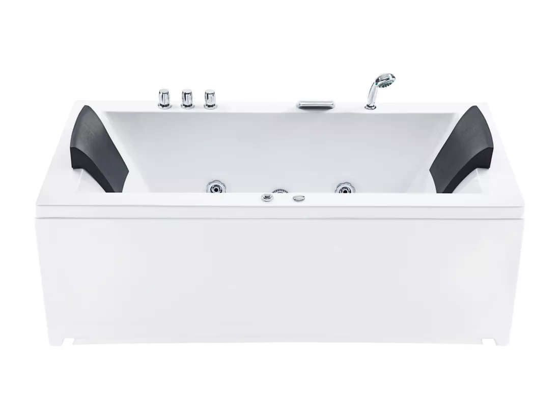 Baignoire balnéo angle droite blanche 183 x 90 cm VARADERO