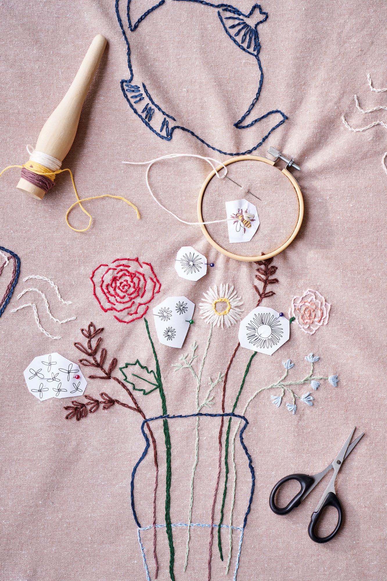 Broderiramme | Bambus. 7,5 cm. | Nature