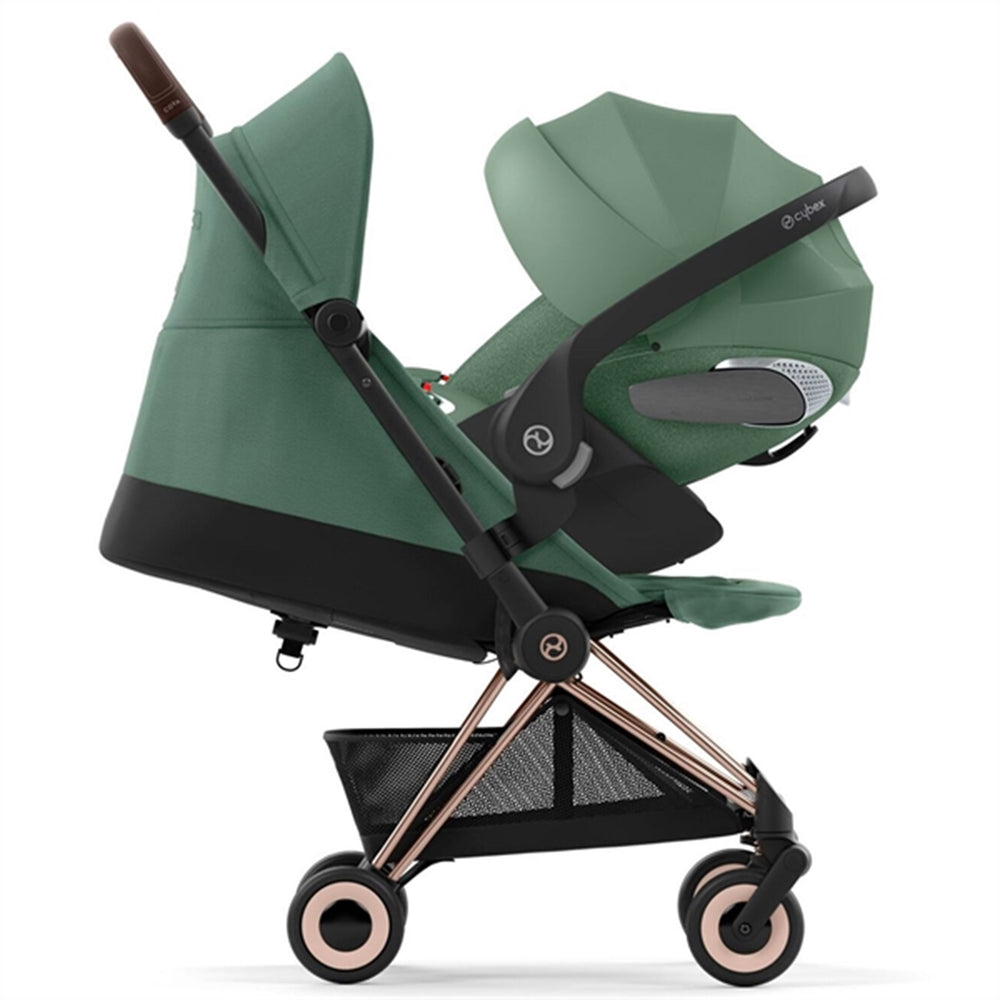 Coya Klapvogn Rosegold Leaf Green - Cybex