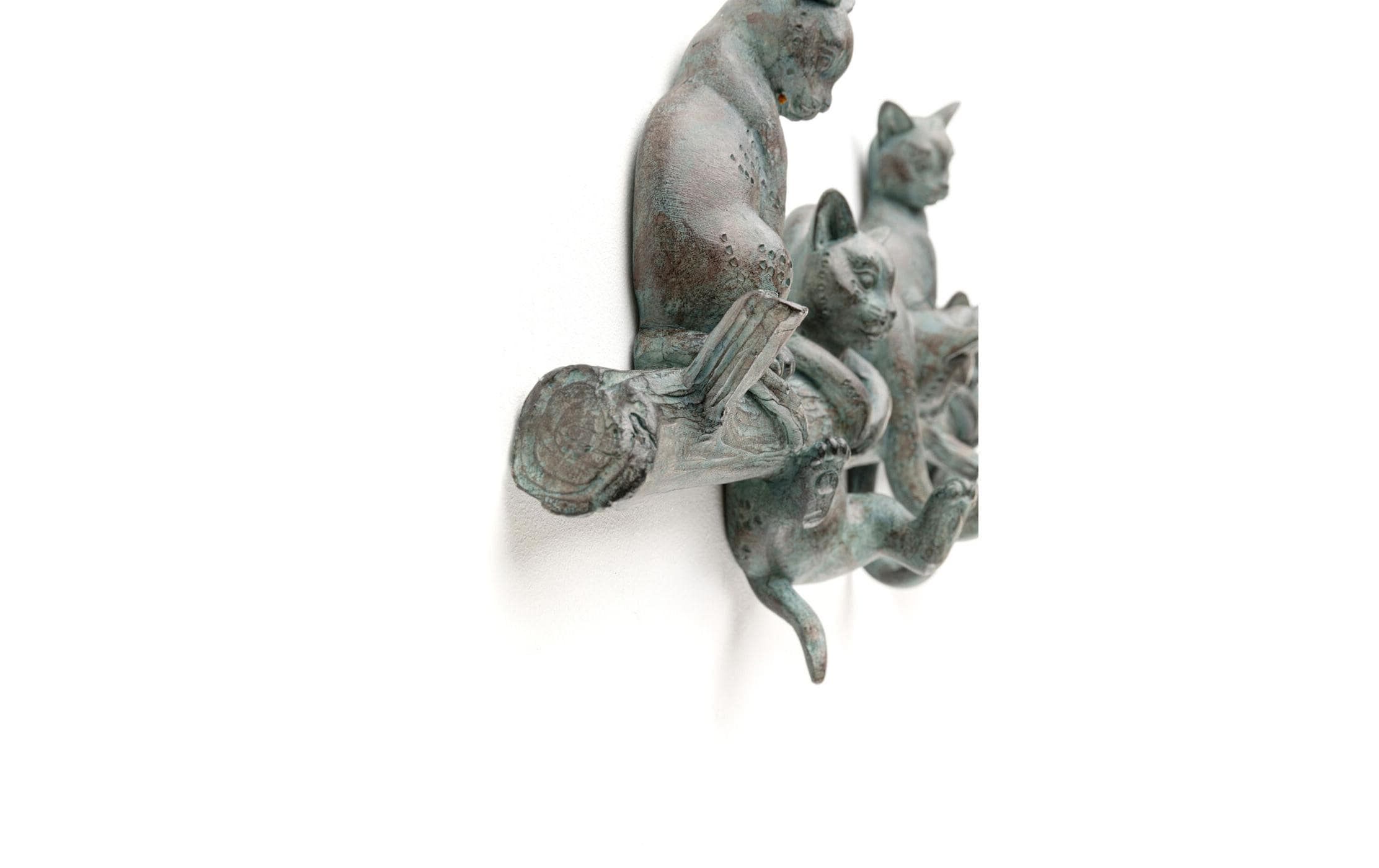 Wandgarderobe Cats Life 42 cm x 18.3 cm, SchwarzWandleiste für die Garderobe
