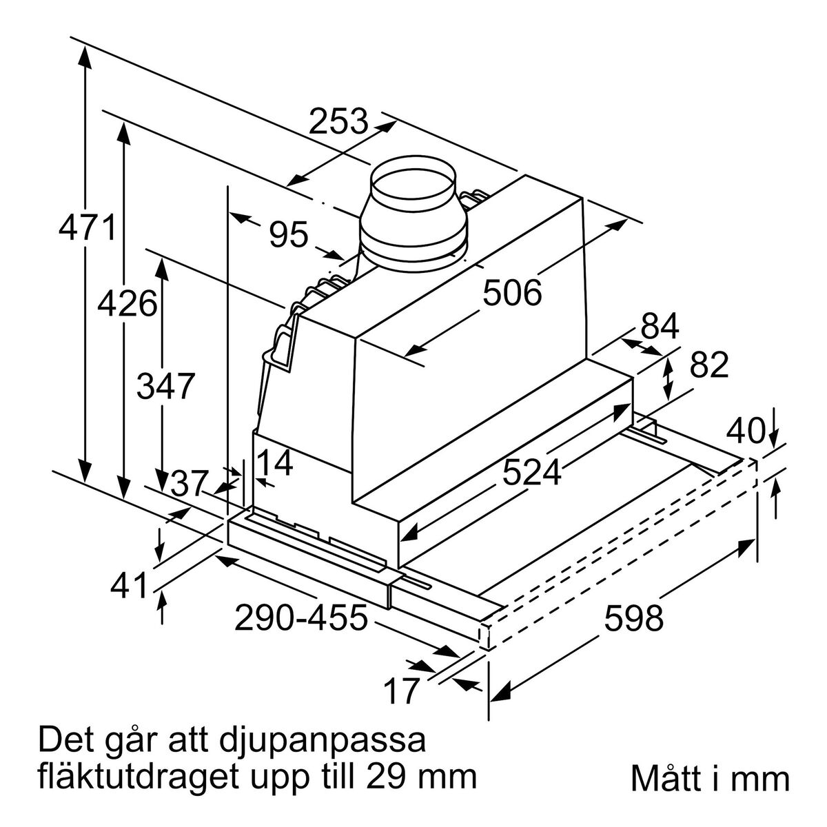 LI67RB531 iQ300 uttrekkbar kjøkkenvifte, sølv
