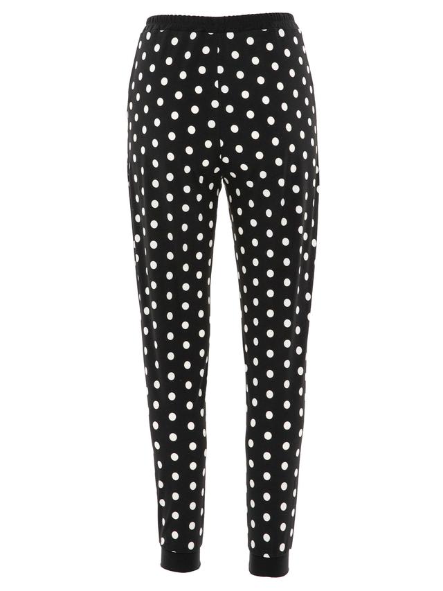 Loungehose mit Punkten