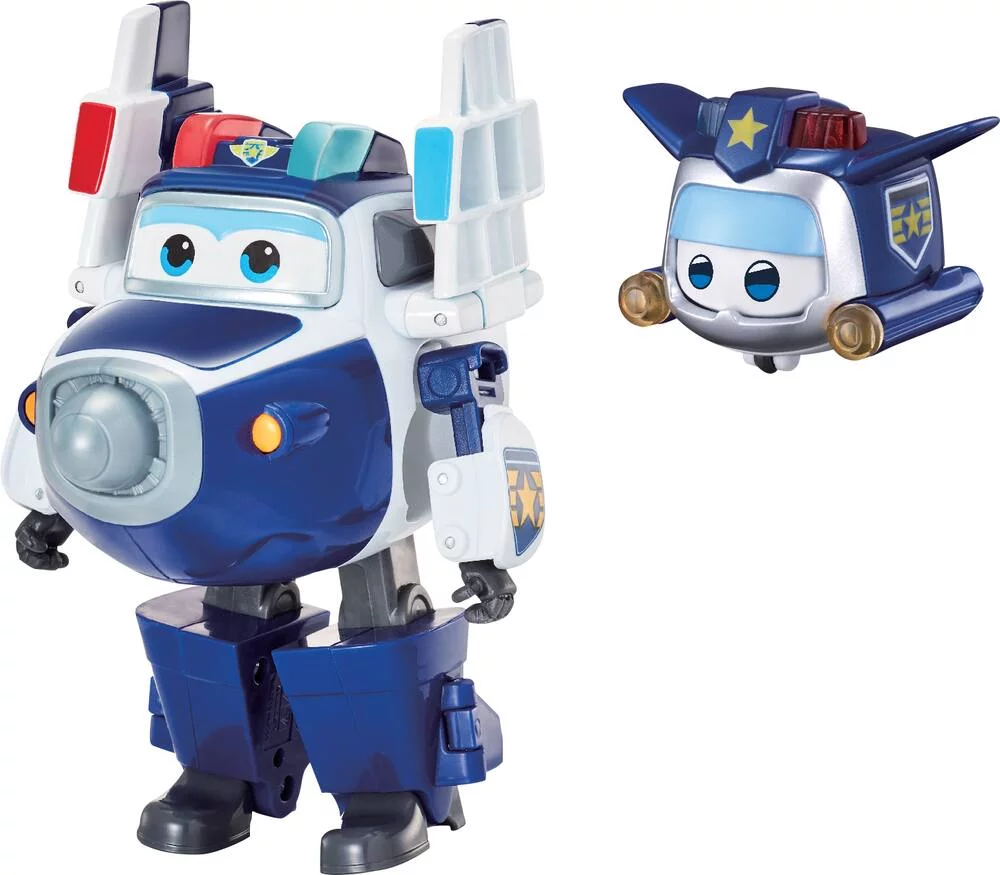 SUPER WINGS - FIGURINE TRANSFORMING SUPERCHARGE 12 CM + SUPER PETS
