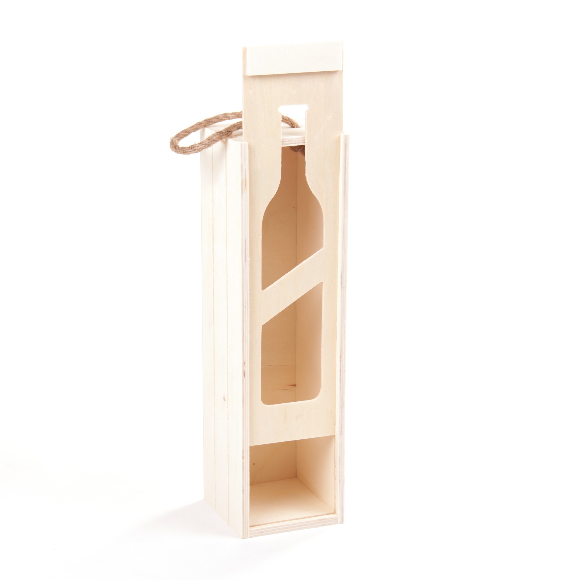 Weinflaschenbox 'Ailin', für 1 Flasche, L 35 cm, B 10 cm, H 10 cm von fischer's lagerhaus