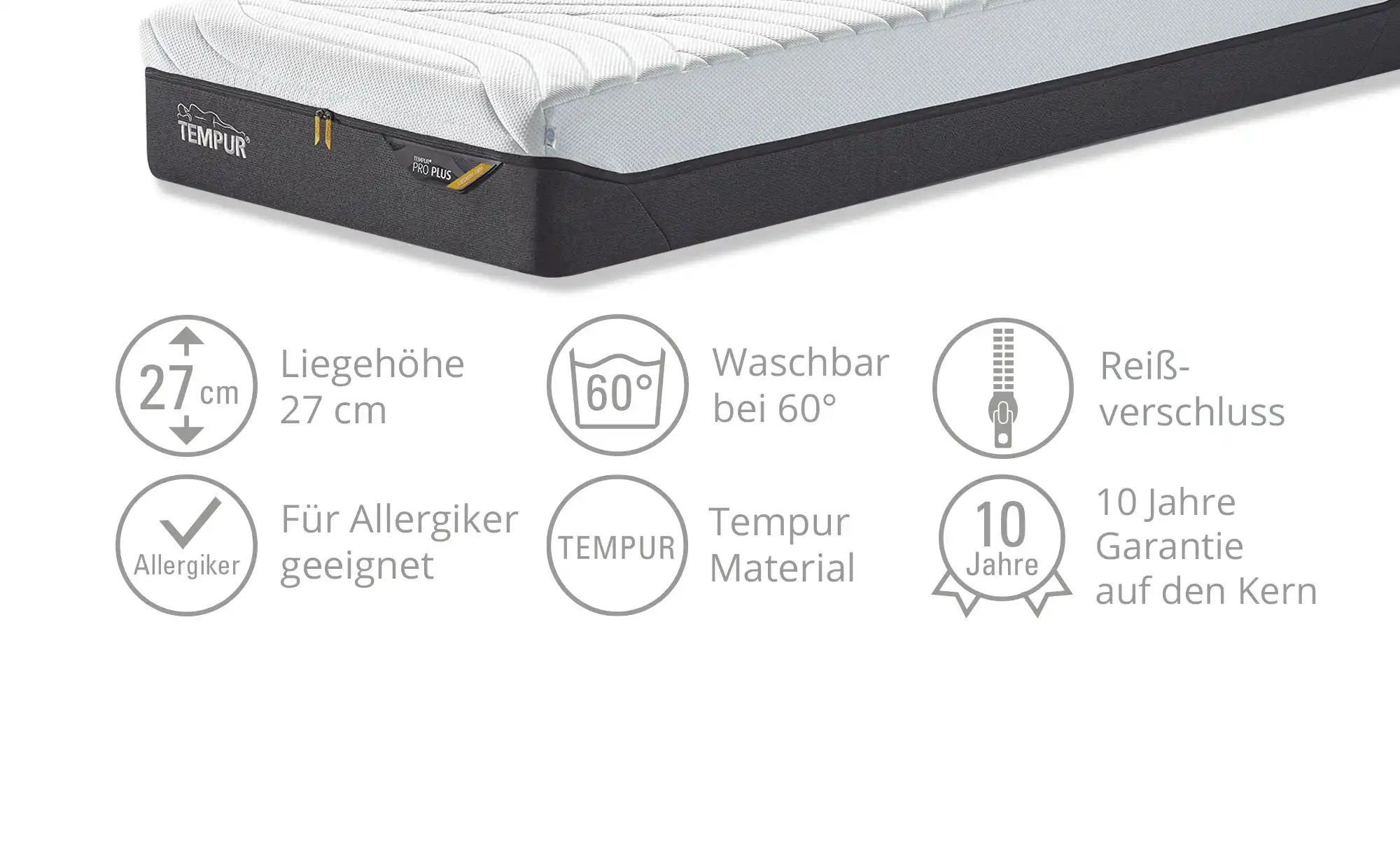 TEMPUR Viscoschaummatratze Medium Firm Pro Plus CoolQuilt