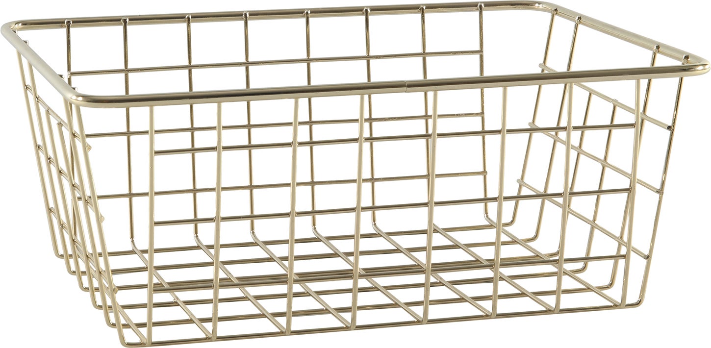 Draadmand Cas goud 24 x 18 x 10 cm