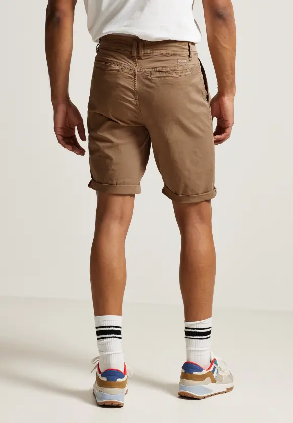 Chino Shorts in Unifarbe - cappuccino beige