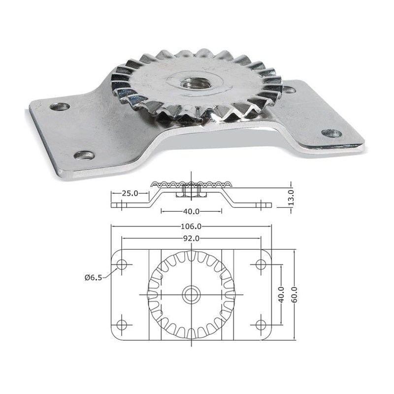 Fixation Plat Bord Bateau Inox Seanox
