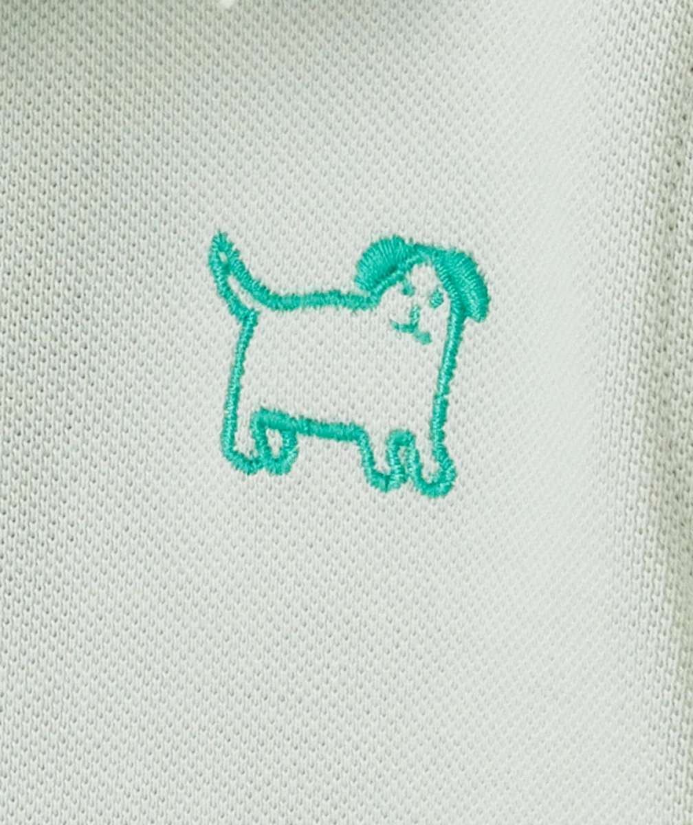 POLO MANCHES COURTES BÉBÉ GARÇON 100% COTON VERT AVEC BRODERIES