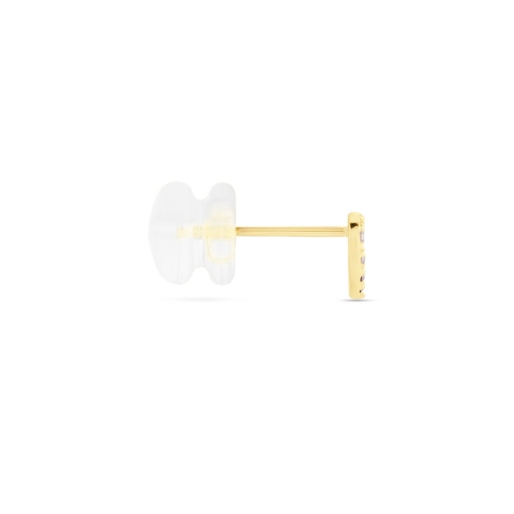 Boucles D'oreilles Puces Howie Or Jaune Oxyde De Zirconium