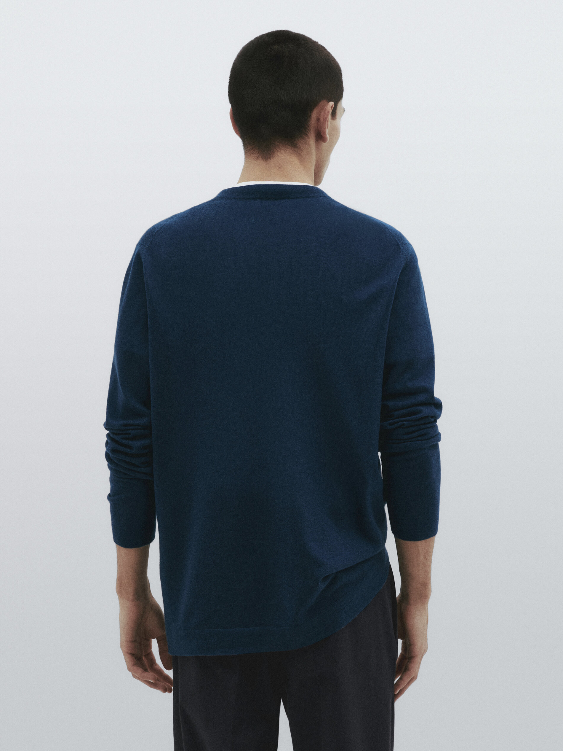 Jersey 100% lã cashmere - Studio - AZUL