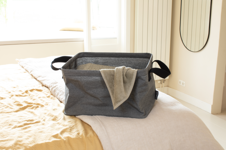 Wasmand opvouwbaar, 35 liter - Pepper Black