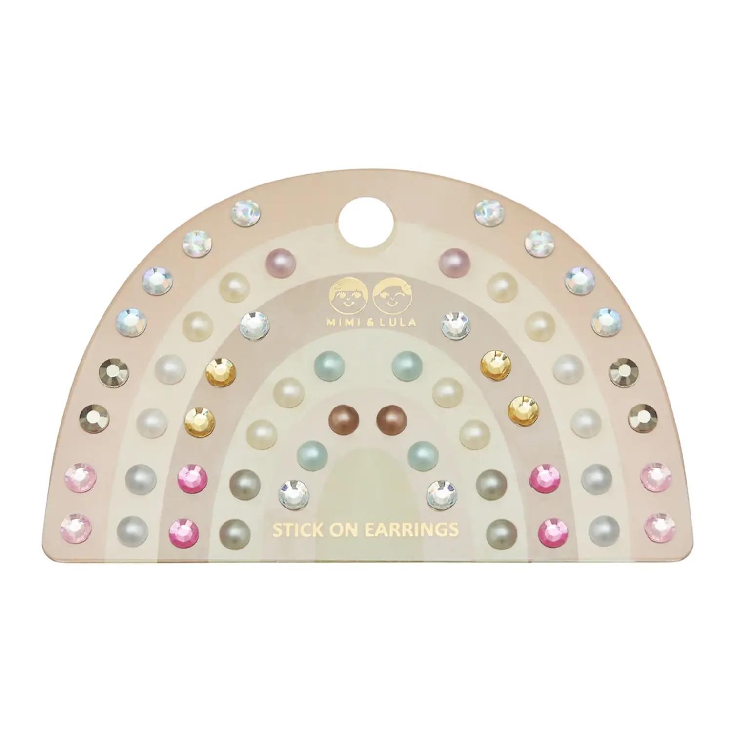 Mimi & Lula | Pink Gem & Pearl Stick On Earrings