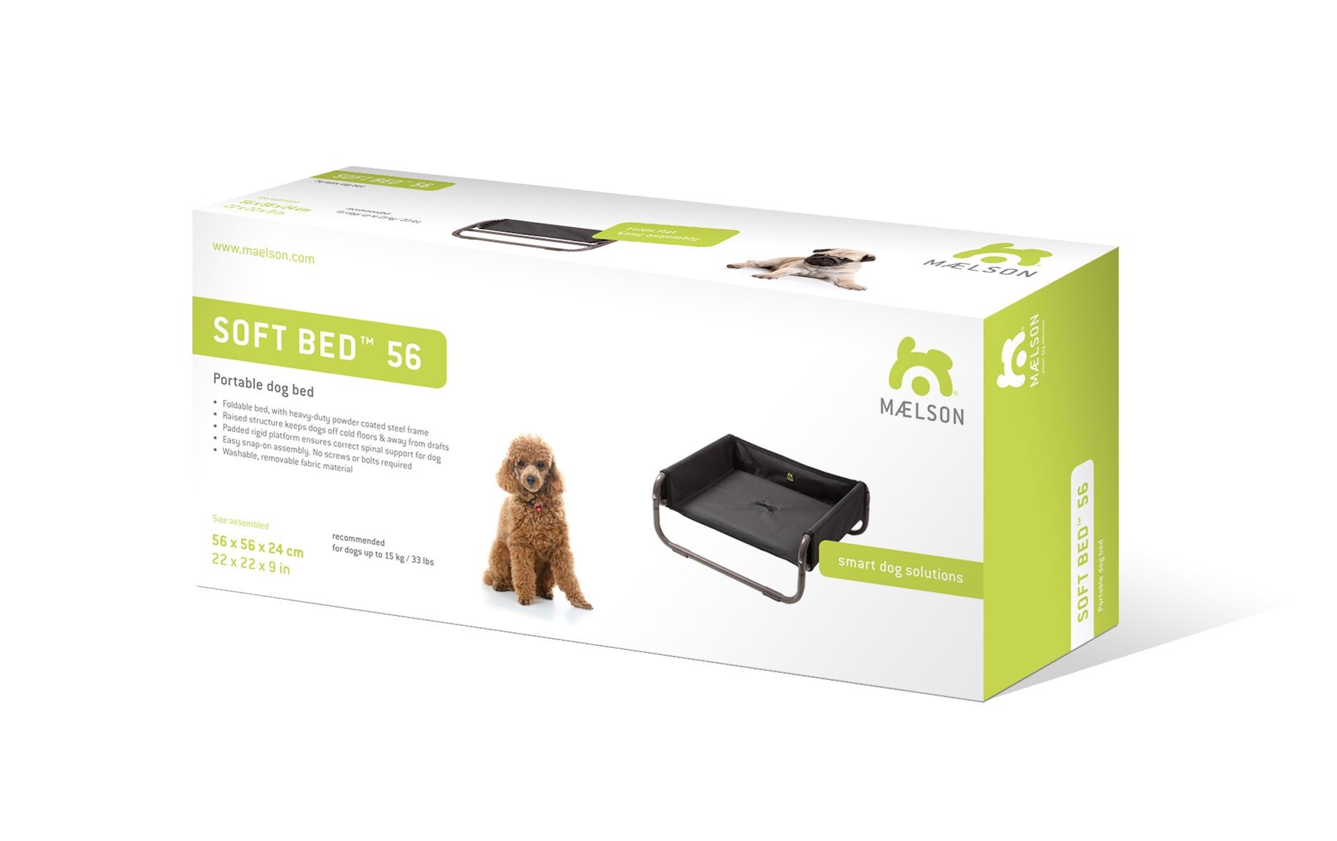 Hunde-Bett Soft Bed 56, anthrazitFaltbares Hundebett – ideal für unterwegs
