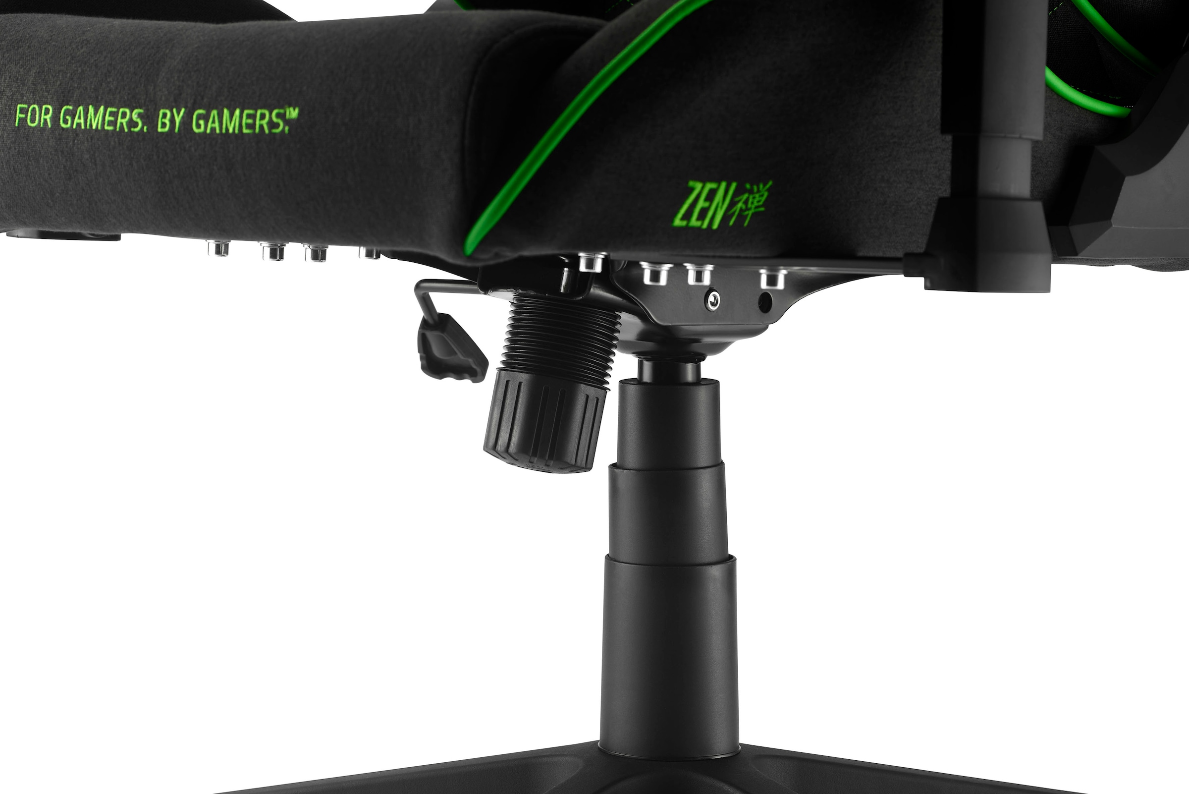 RAZER Gaming-Stuhl »Tarok Pro X by Zen, atmungsaktiver Stoffbezug« () 3D-Armlehnen, Lendenkissen und Kopfkissen, bis 130kg, Grau