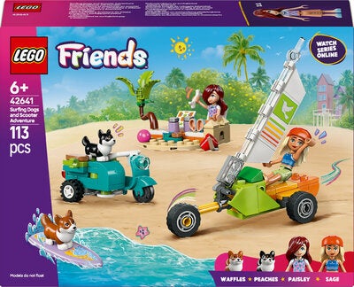 LEGO Friends 42641 Lekesett med surfende hunder og scooter