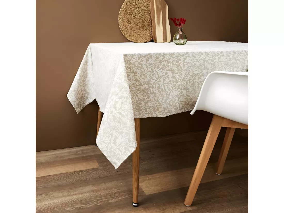 Nappe en coton imprimé 140 x 250 cm Feuillage