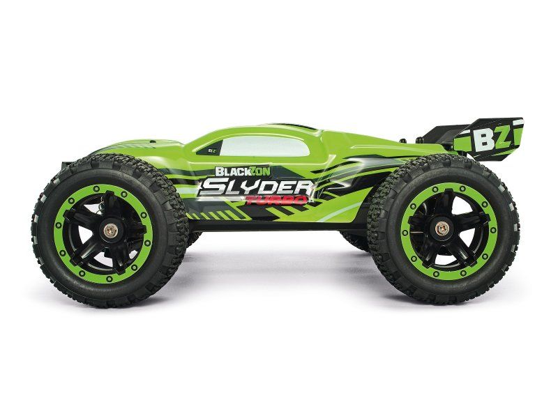 Blackzon Stadium Truck Slyder ST Turbo 4WD Brushless Grün, Off-Road RC Modell mit Brushless Allradantrieb