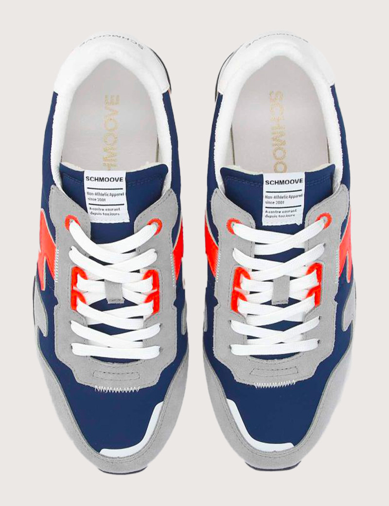 SCHMOOVE BASKETS HOMME ATHENE RUNNER GRIS MARINE ORANGE