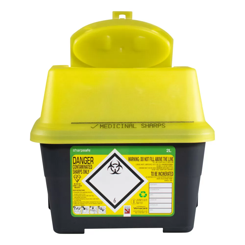 Sharpsafe Kanyleboks 2 liter - 1 stk.